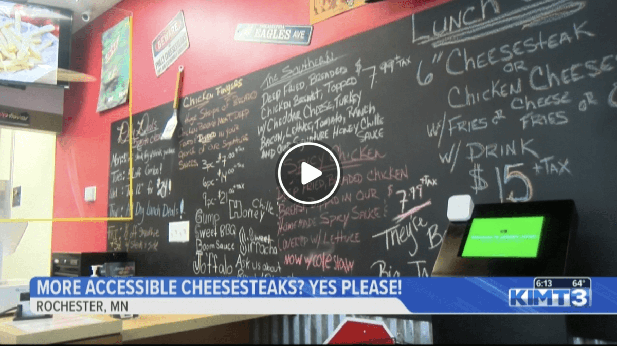 Screenshot of KIMT's coverage of Jersey Jo's serving Hormel Health Labs products